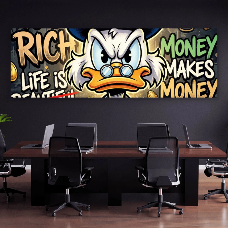 Acrylglasbild Money Makes Money Panorama