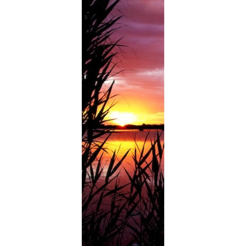 Poster Sonnenuntergang am Strand Panorama Hoch