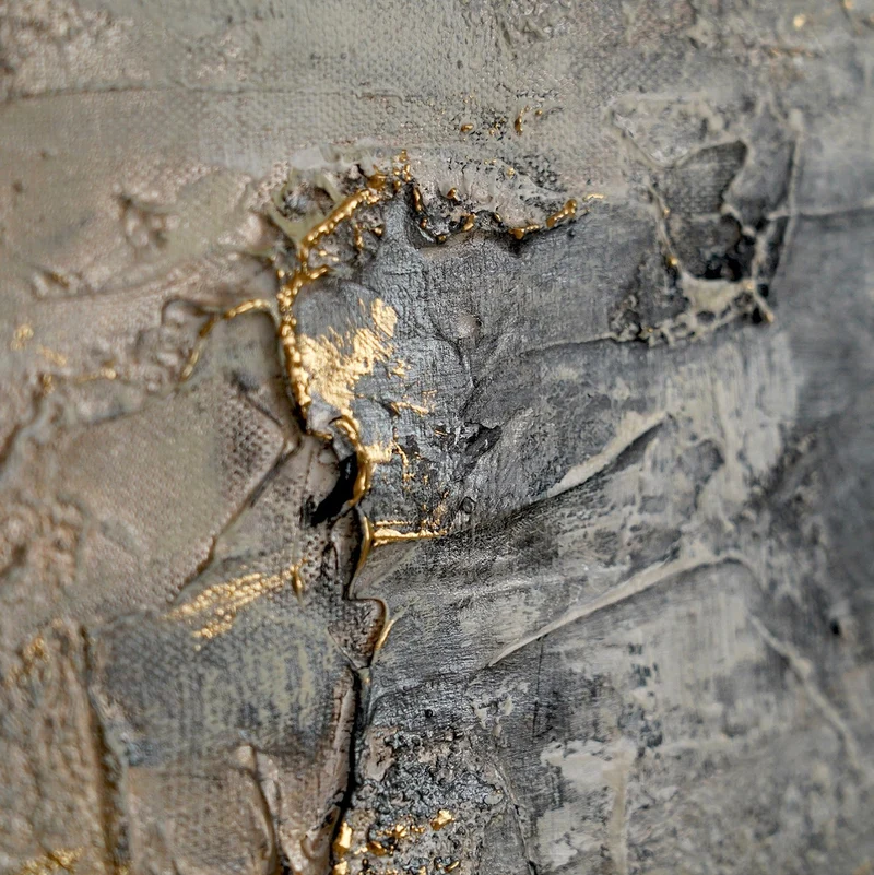 „Farbmagie“ – Handgemaltes Triptychon Modern mit grauem Rahmen