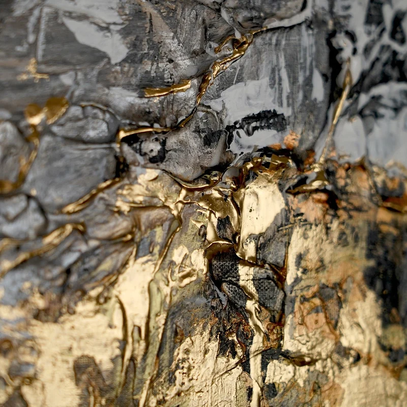 „Farbmagie“ – Handgemaltes Triptychon Modern mit grauem Rahmen