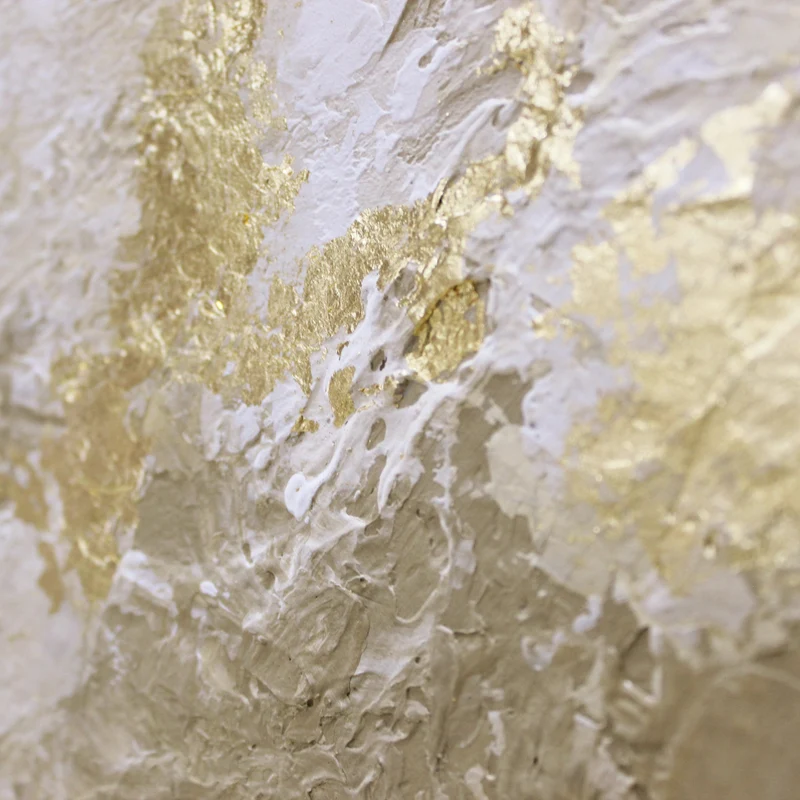 Moderne abstrakte Kunst - Acrylmalerei mit goldenen Akzenten