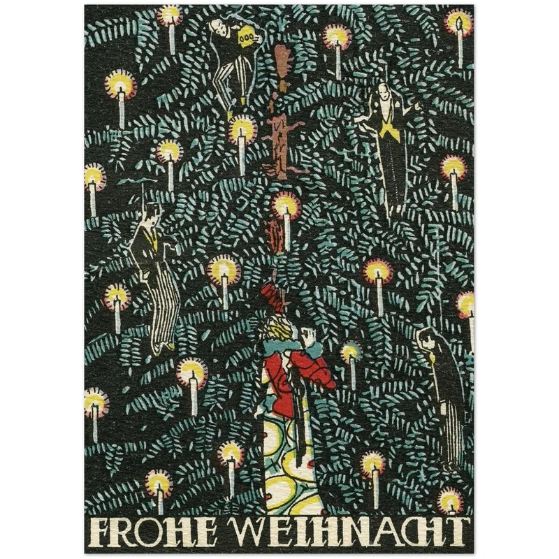 Set mit 10 Weihnachtskarten der Wiener Werkstätte