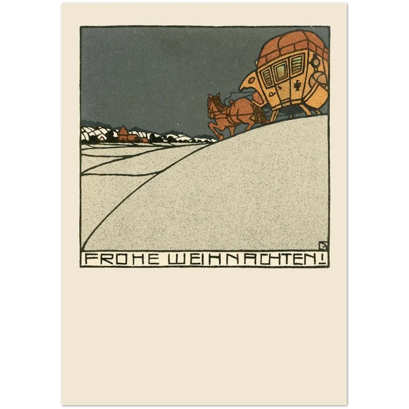 Set mit 10 Weihnachtskarten der Wiener Werkstätte