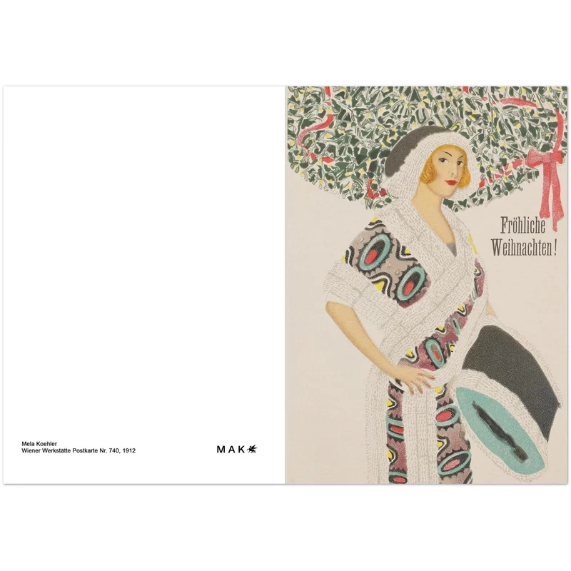 Set mit 10 Weihnachtskarten der Wiener Werkstätte