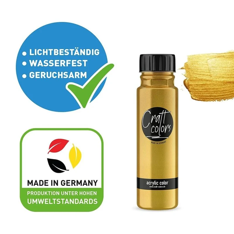 Acrylfarbe edel GOLD 250ml | Made in Germany