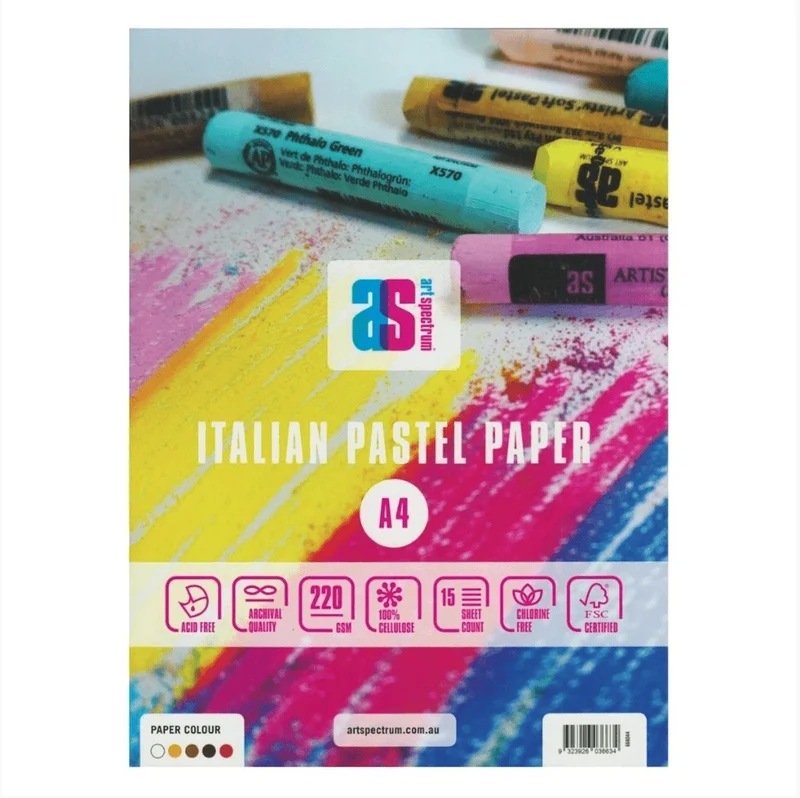 Pastel Paper Pad A4 220gsm 15 Sheets
