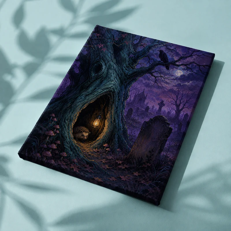 Malen nach Zahlen – Der hohle Baum am Friedhof