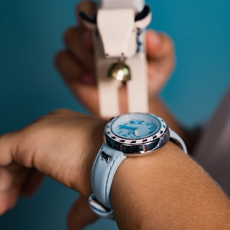 Kinderuhr Hellblau 30mm