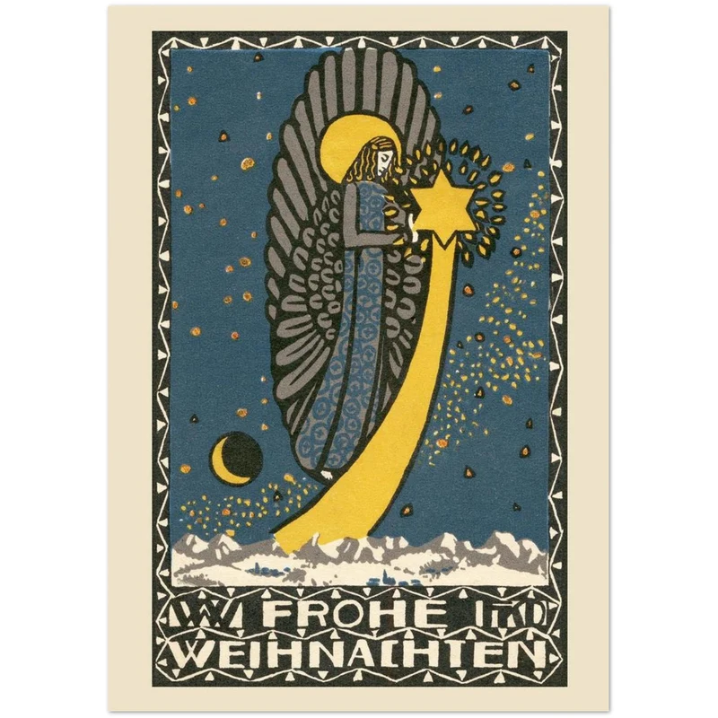 Set mit 10 Weihnachtskarten der Wiener Werkstätte