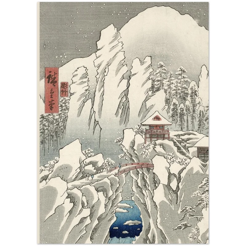 Set mit 10 Karten mit Winterlandschaft
