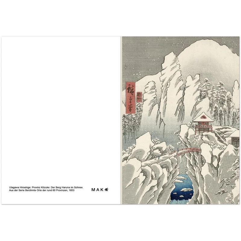 Set mit 10 Karten mit Winterlandschaft