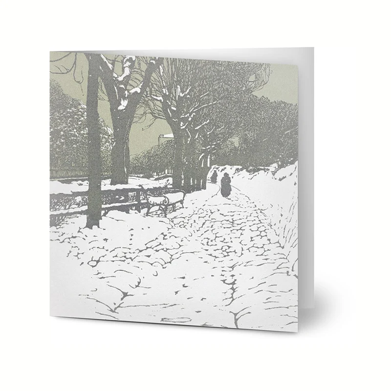 Set mit 10 Karten mit winterlichem Motiv