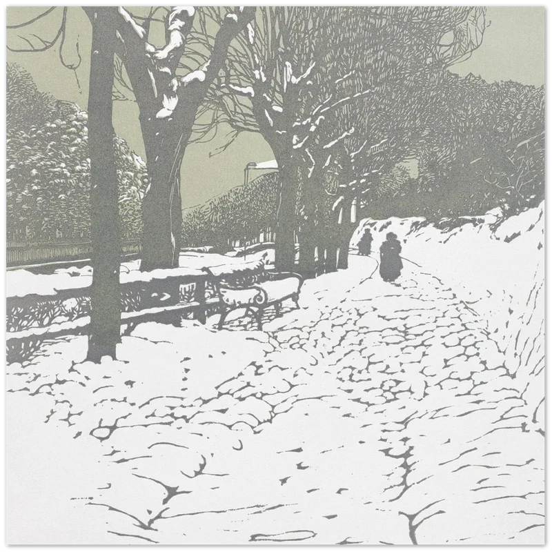 Set mit 10 Karten mit winterlichem Motiv