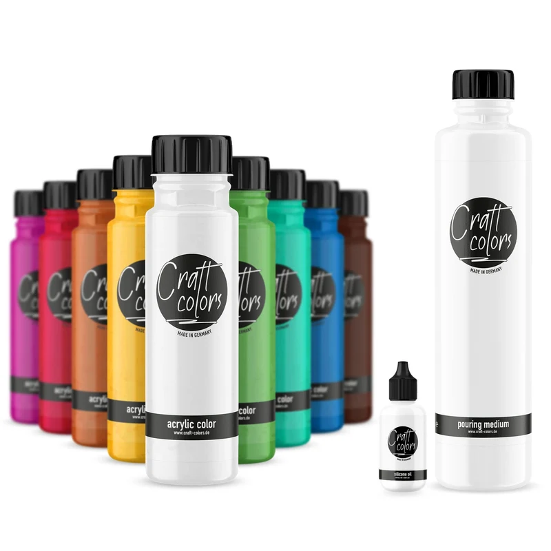 Pouring Set | Rainbow ink. Pouring Medium & Silikon Öl