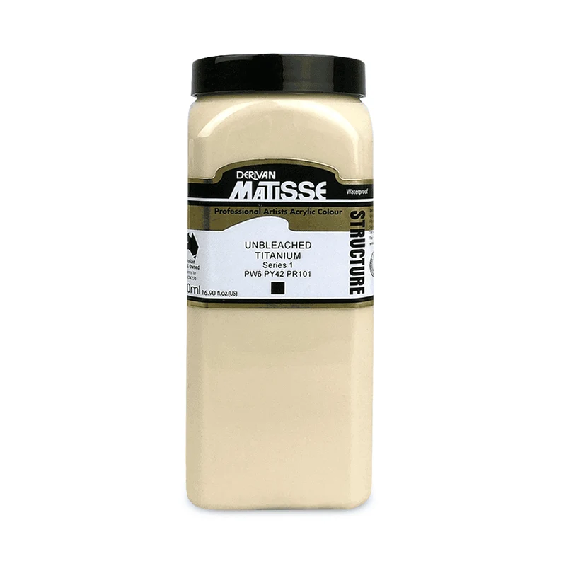 Derivan Matisse Professional Artists Acrylic Structure Unbleached Titanium 500ml