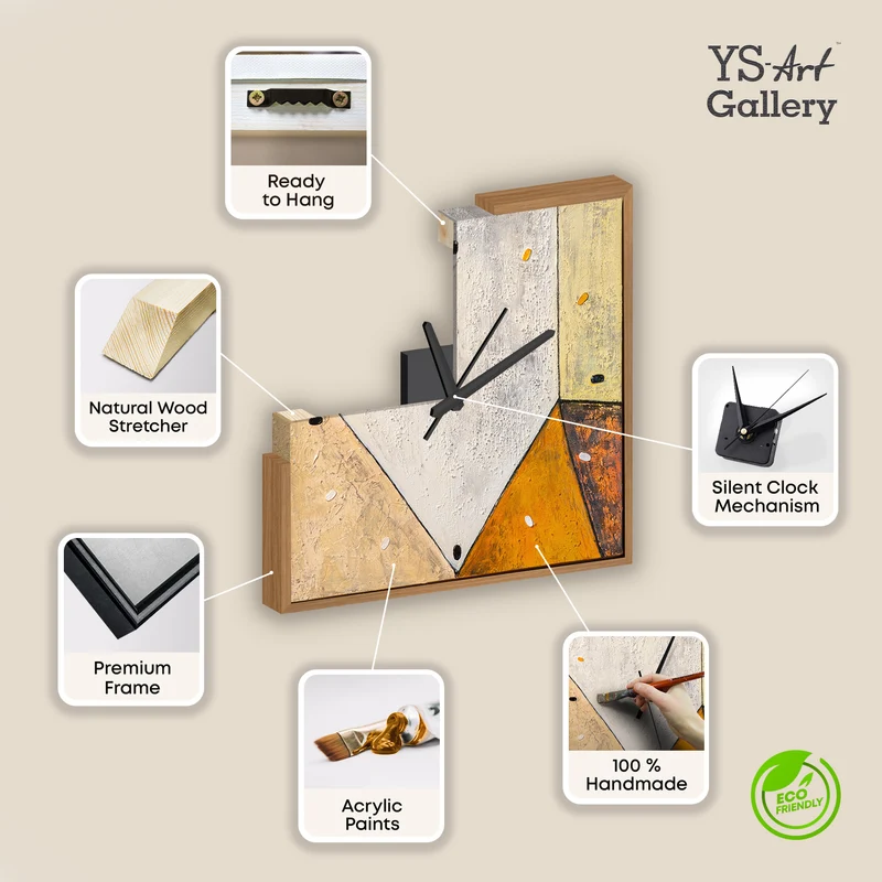 Wanduhr Große Designer Wanduhr als Hingucker, Lautlos & Handgemalt