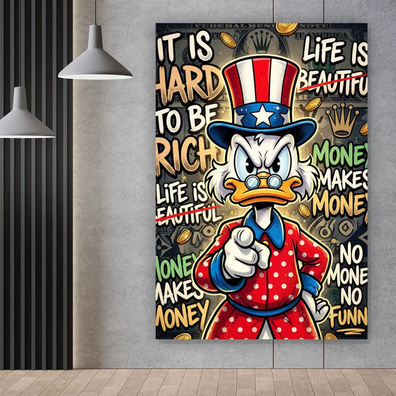Acrylglasbild Money Makes Money Hochformat