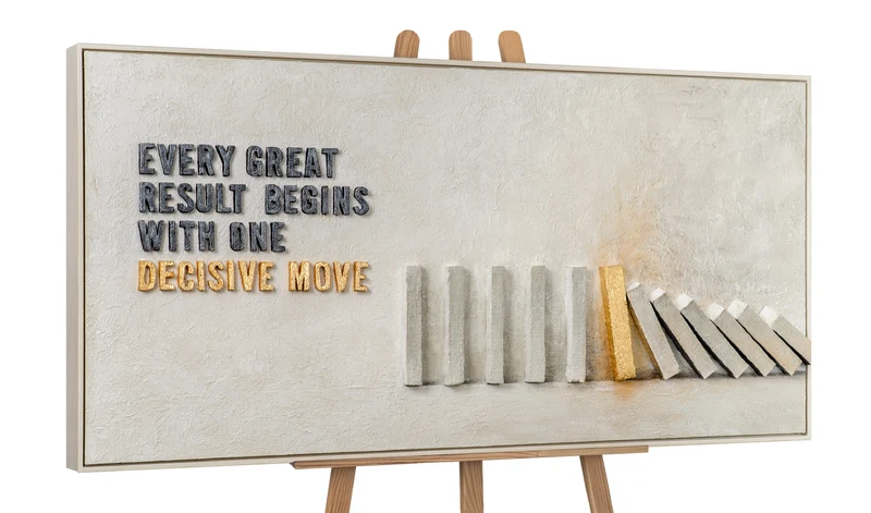 Energy Moves – handgemaltes 3D Wandbild fürs Büro mit echtem Relief, 140 × 70 cm
