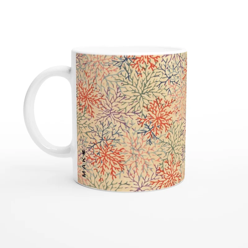 Keramiktasse mit Korallenmuster