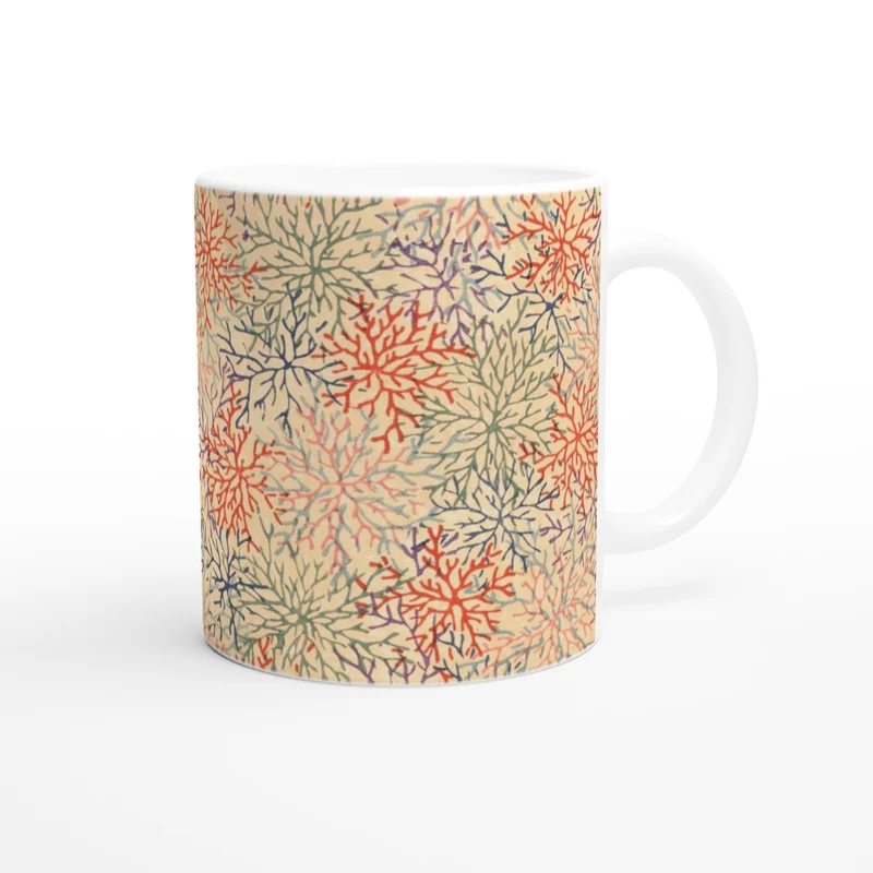Keramiktasse mit Korallenmuster