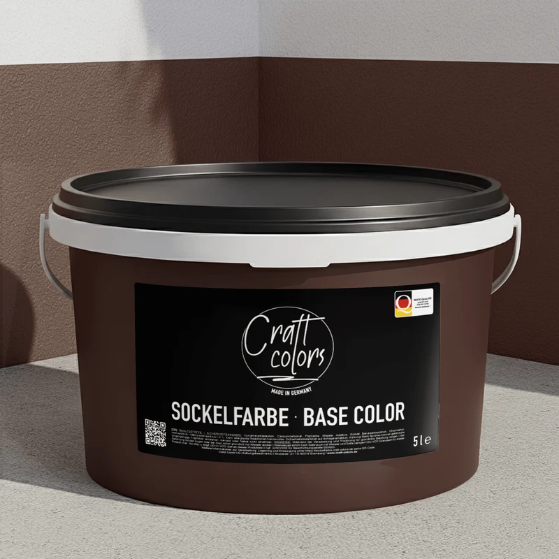 Sockelfarbe / Fassadenfarbe 5L | Dunkelbraun – Nassabriebklasse 1