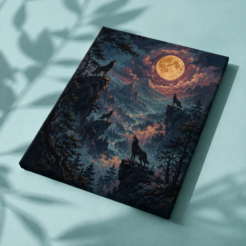 Malen nach Zahlen – Heulen unter dem Vollmond