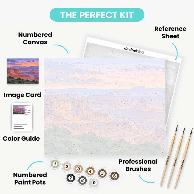 Island in the Sky Twilight - Paint by Numbers Kit