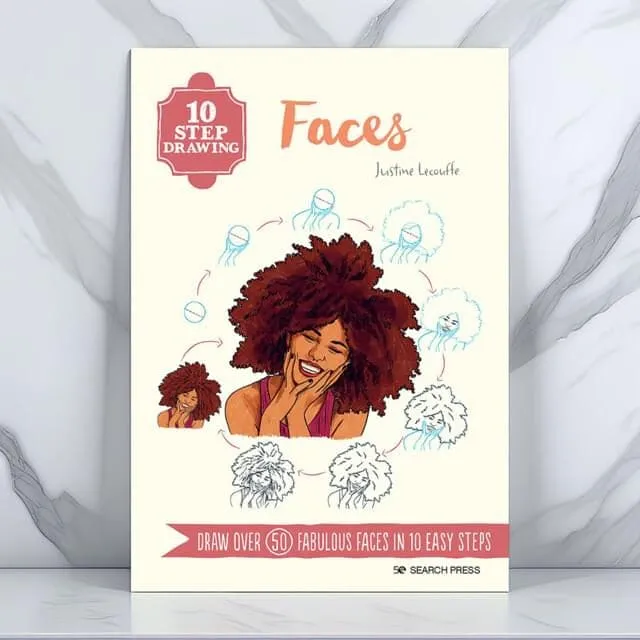 10 Step Drawing Faces - Justine Lecouffe