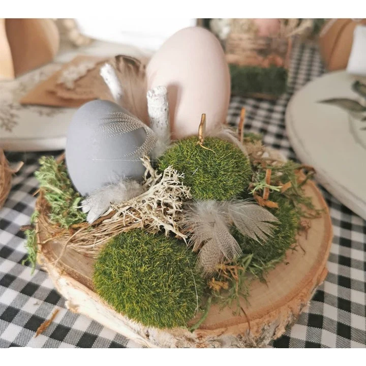 Decorative Moss Stones, Set of 8