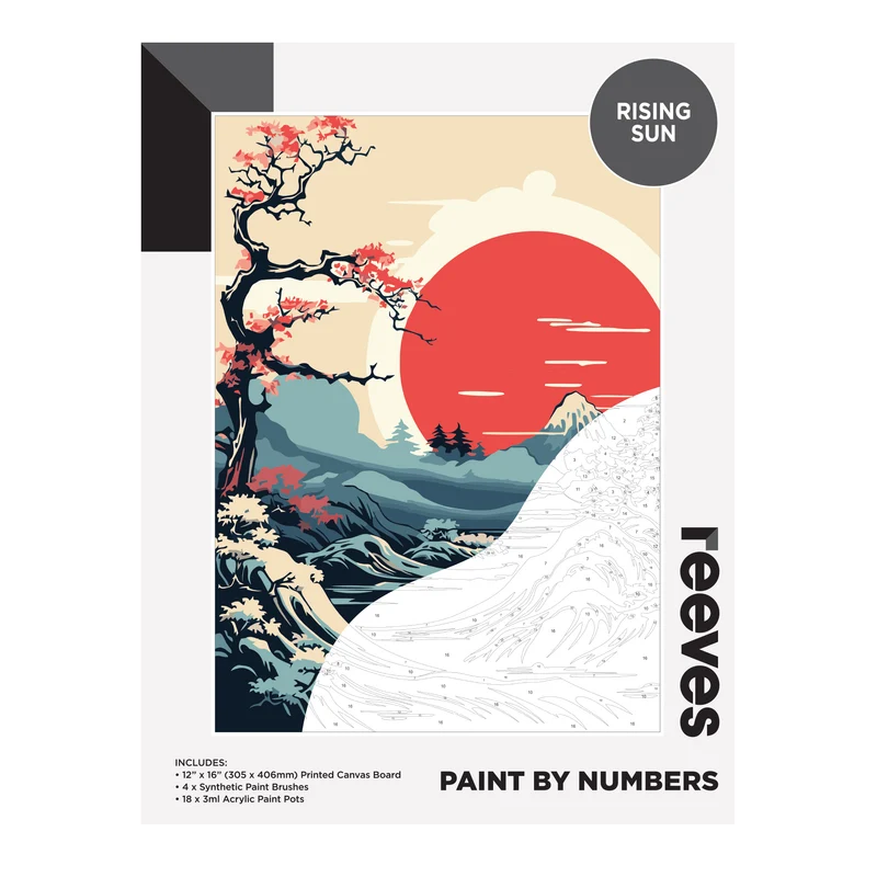 Reeves Paint by Numbers 12x16 inch - Rising Sun