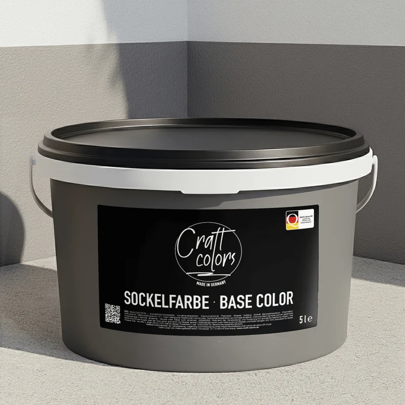 Sockelfarbe / Fassadenfarbe 5L | Steingrau – Nassabriebklasse 1