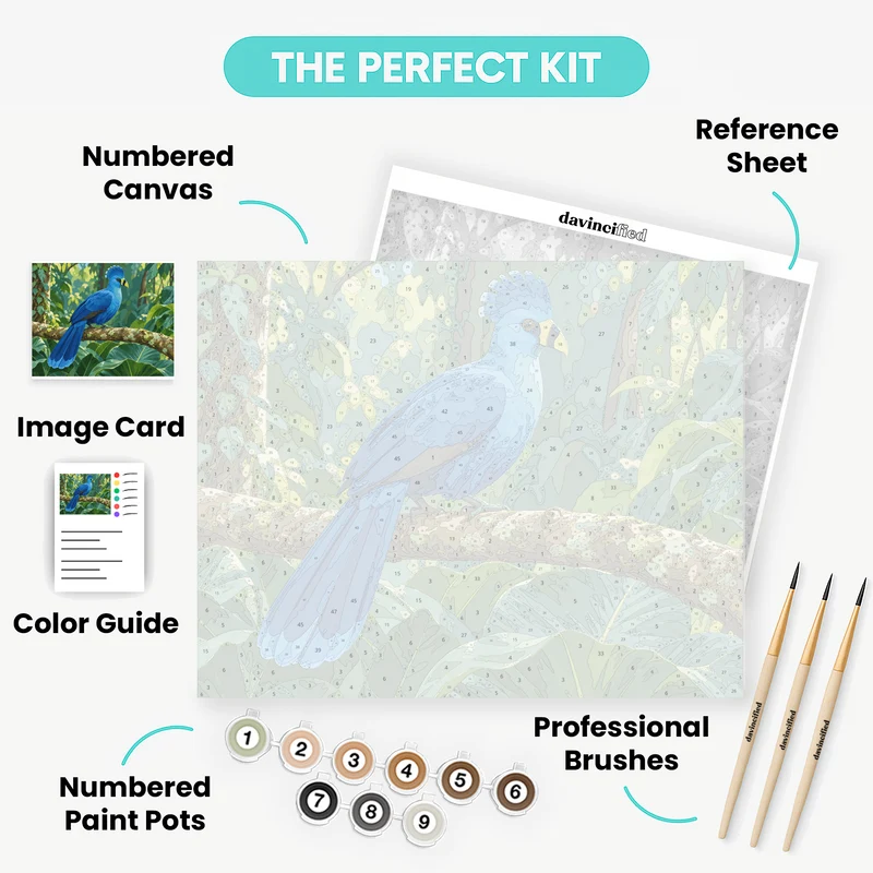 Great Blue Turaco - Paint by Numbers Kit