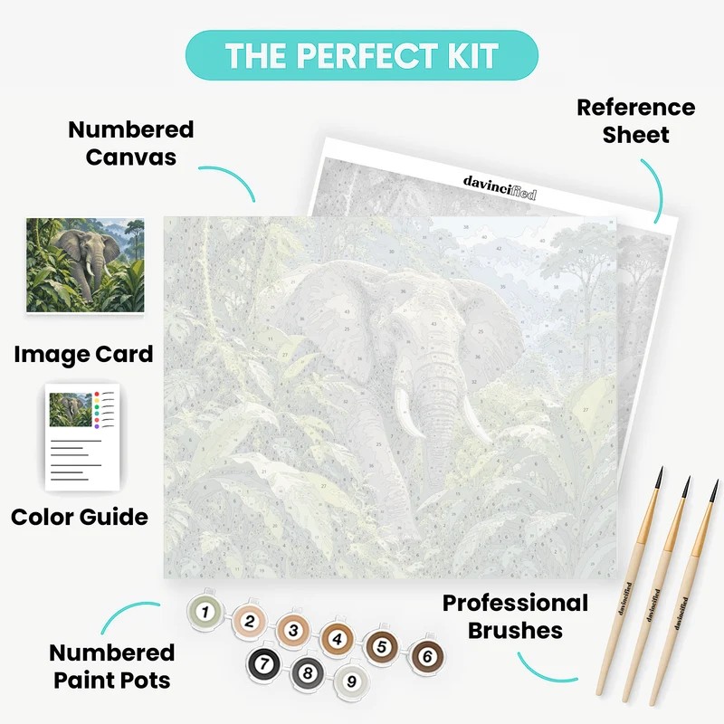 Bwindi Forest Elephant - Paint by Numbers Kit
