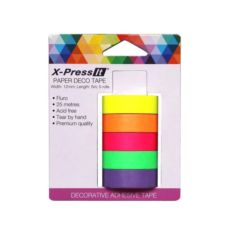 X-Press It Paper Deco Tape 5 rolls