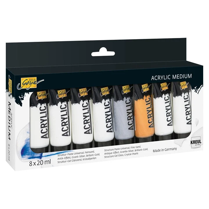 SOLO GOYA Acrylic Medium Set, 8x20 ml