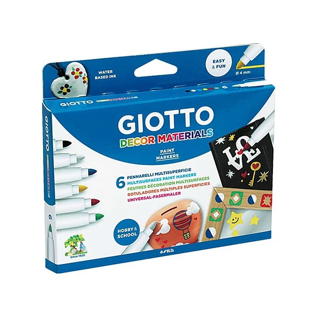 GIOTTO Decor Materials Decorative Markers, Set of 6