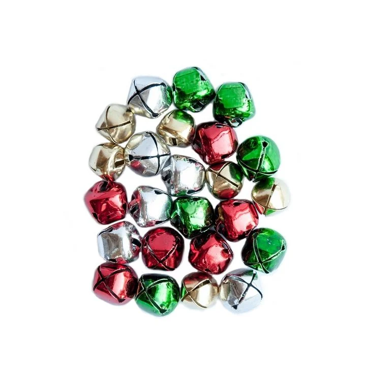 Decorative Colorful Jingle Bells, 24 Pieces