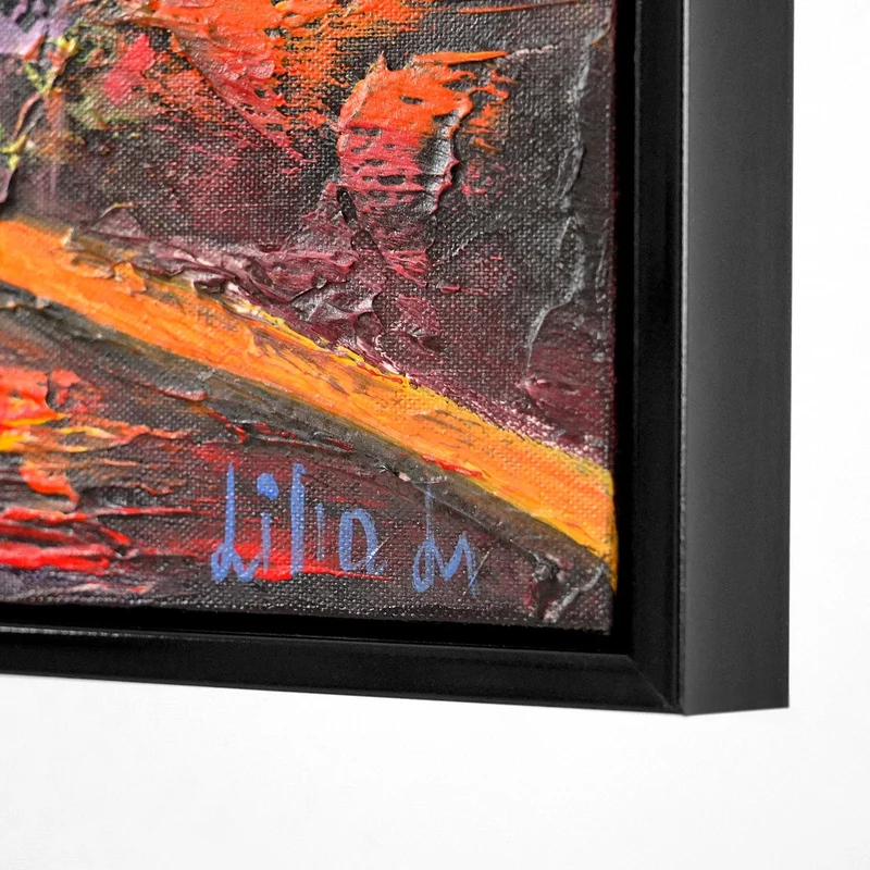 Gemälde Landschaft "Brandenburger Tor" mit Rahmen Moderne Kunst