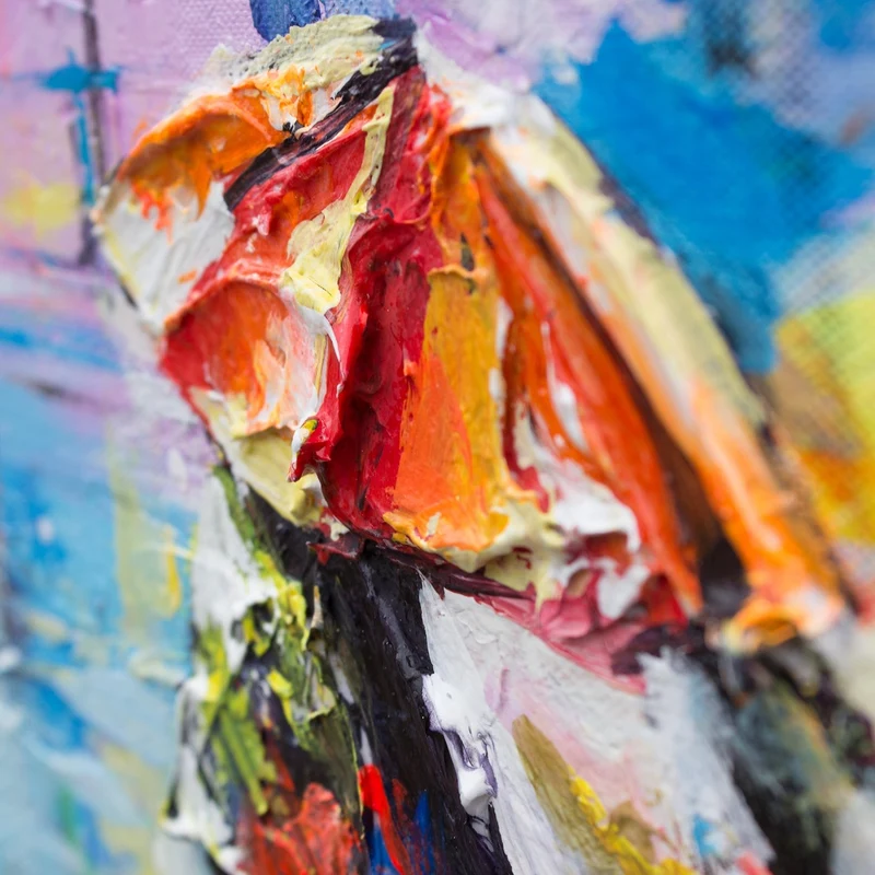 Handgemalte acrylbilder modern "Herbstliche Allee"