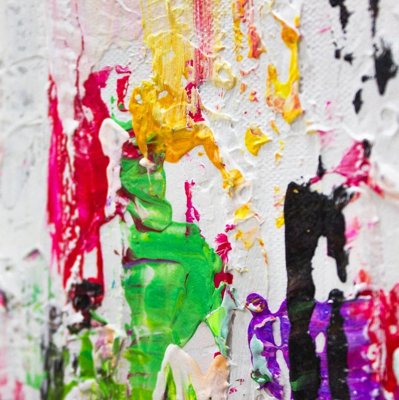 „Abstraktion II“ – farbenfrohes abstraktes Triptychon auf Leinwand