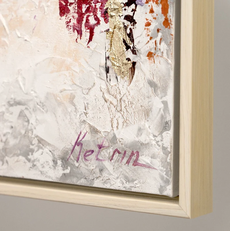 „Abstraktion II“ – farbenfrohes abstraktes Triptychon auf Leinwand