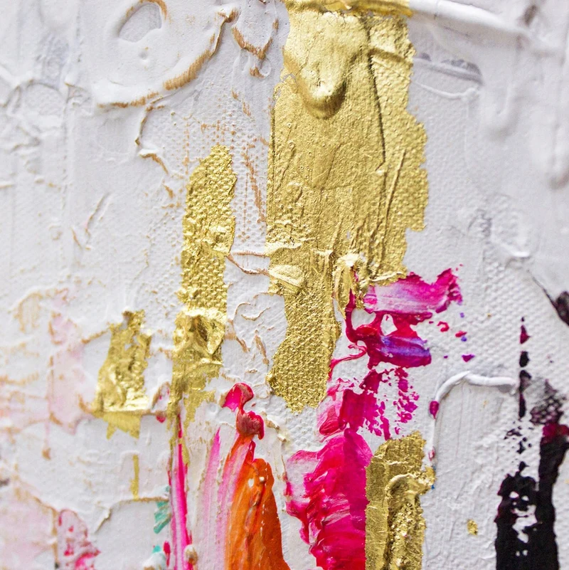 „Abstraktion II“ – farbenfrohes abstraktes Triptychon auf Leinwand