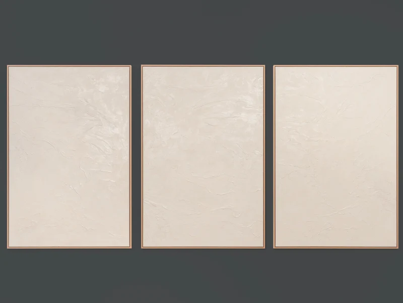 „Das Flüstern der Zeit“ – Minimalistisches Triptychon auf Leinwand, 3-teilig