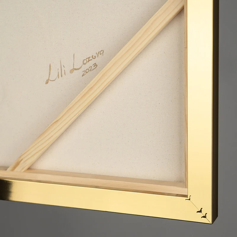 Handgemaltes abstraktes Gemälde „Elegante Abstraktion" – 60x40 cm mit Rahmen