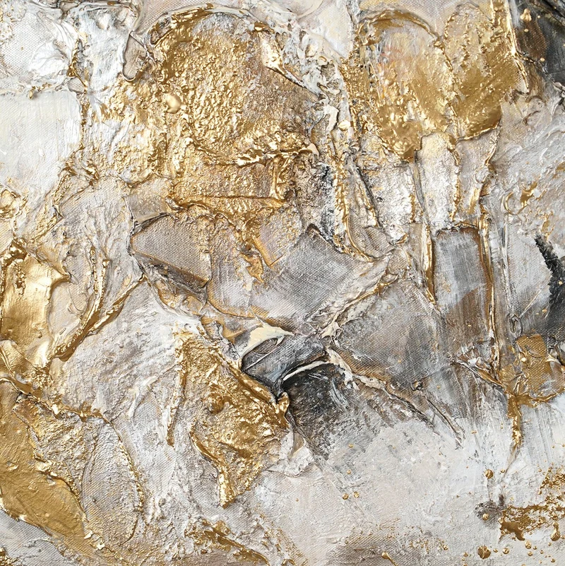 „Glückslinie“ – Handgemalte Triptychon Bilder mit grauem Rahmen