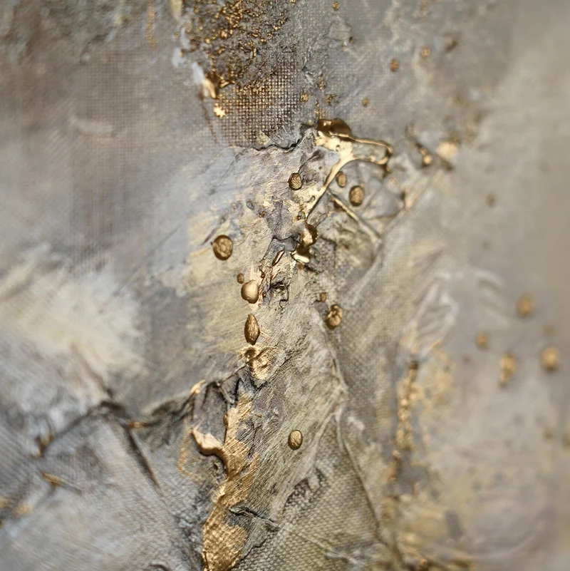 „Glückslinie“ – Handgemalte Triptychon Bilder mit grauem Rahmen