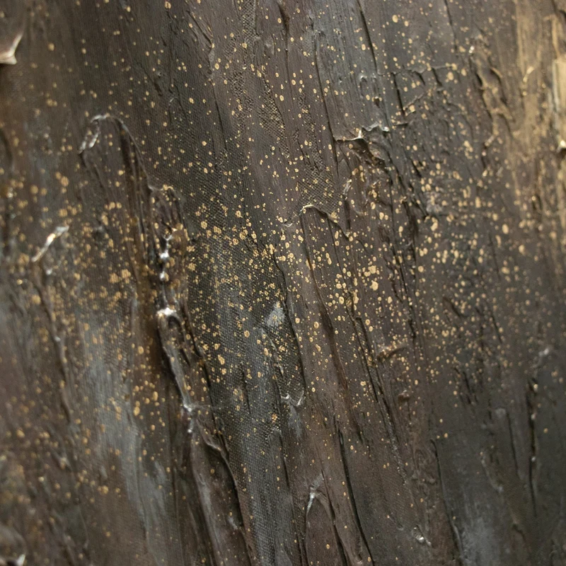 „Spiegelungen III“ – Handgemaltes Triptychon Modern mit schwarz-goldenem Rahmen