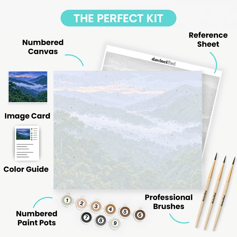 Bwindi Misty Valley - Paint by Numbers Kit