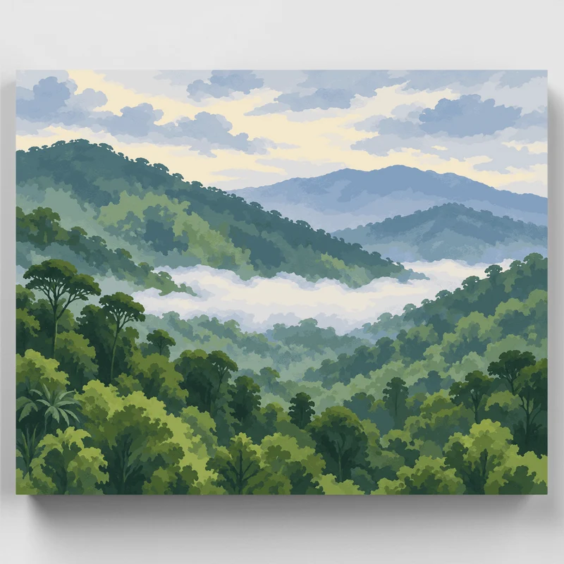 Bwindi Misty Ridge - Paint by Numbers Kit