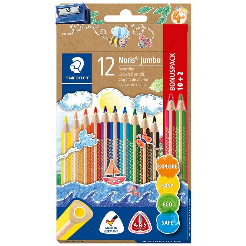 Jumbo Noris Coloured Pencils Staedtler 12 Pack